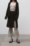 SWAYING/KNIT seamless mohair suit SW212SZ68 brown PS16